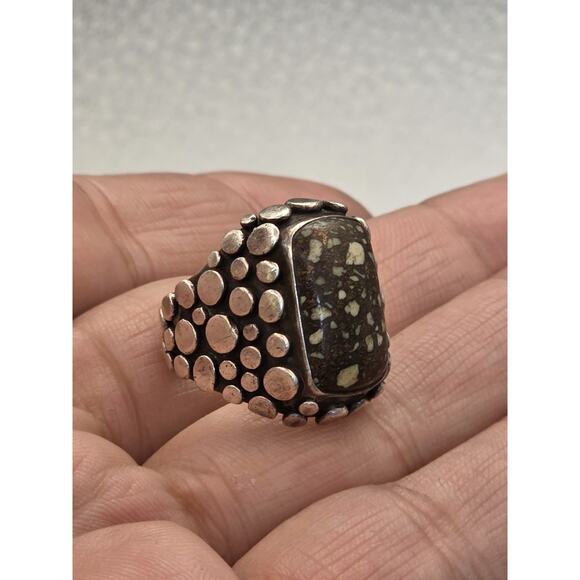 ECHO OF THE DREAMER STERLING SILVER 925 TURQUOISE RING SIZE 6.5 - Picture 15 of 15